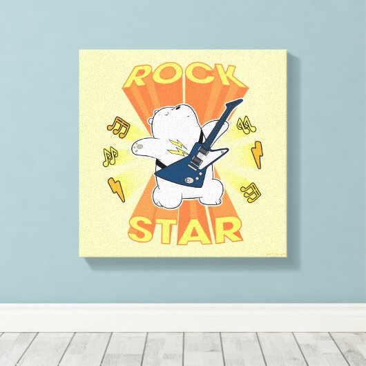 Ice Bear - Rock Star Leinwanddruck (Insitu (Holzboden))