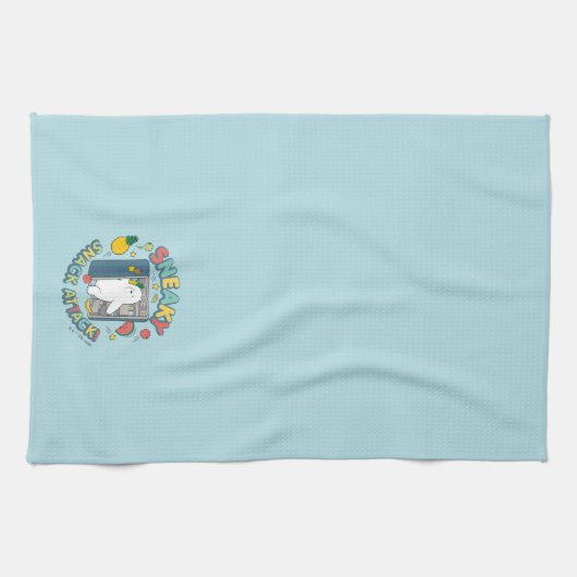 Ice Bear - Sneaky Snack Attack! Geschirrtuch (Horizontal)