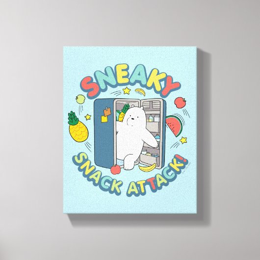 Ice Bear - Sneaky Snack Attack! Leinwanddruck (Vorderseite)