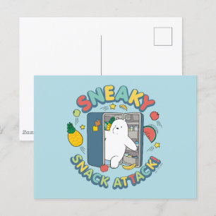 Ice Bear - Sneaky Snack Attack! Postkarte
