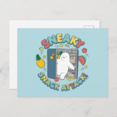 Ice Bear - Sneaky Snack Attack! Postkarte (Vorne/Hinten)