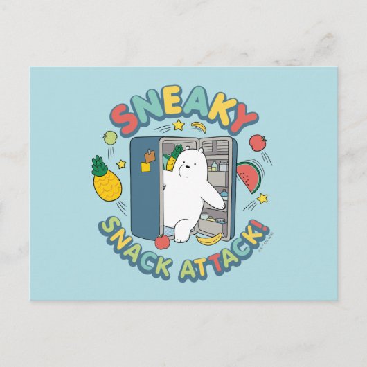 Ice Bear - Sneaky Snack Attack! Postkarte (Vorderseite)
