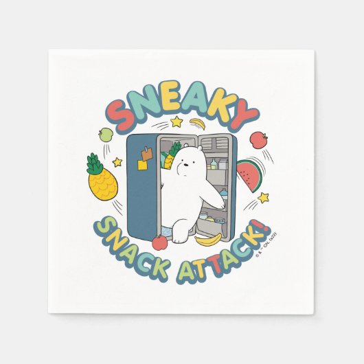 Ice Bear - Sneaky Snack Attack! Serviette (Vorderseite)