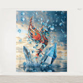 Ice Bird Wandteppich (Vorderseite)