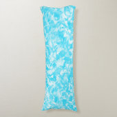 Ice Blue Blätter Seitenschläferkissen (Vorderseite Vertikal)