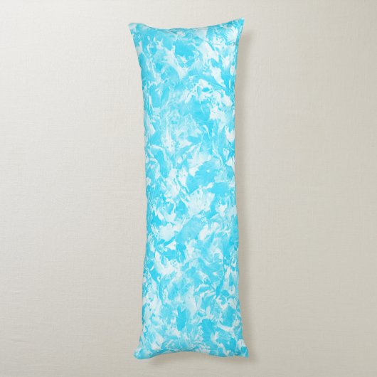 Ice Blue Blätter Seitenschläferkissen (Rückseite (Vertikal))