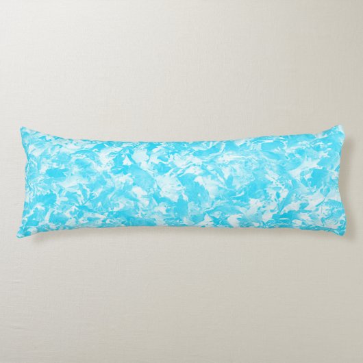 Ice Blue Blätter Seitenschläferkissen (Vorderseite)