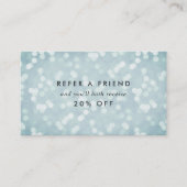 Ice Blue Bokeh Empfehlungskarte (Vorderseite)