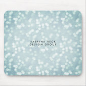 Ice Blue Bokeh Lights | PERSONALISIERT Mousepad (Vorne)