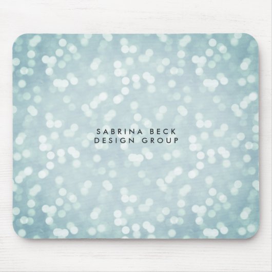 Ice Blue Bokeh Lights | PERSONALISIERT Mousepad (Vorne)