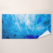 Ice Blue Crystal Gem Gemstone Agate Quartz Badehandtuch (Badehandtuch)