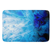 Ice Blue Crystal Gem Gemstone Agate Quartz Badematte (Vorderseite)