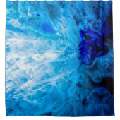 Ice Blue Crystal Gem Gemstone Agate Quartz Duschvorhang (Vorderseite)