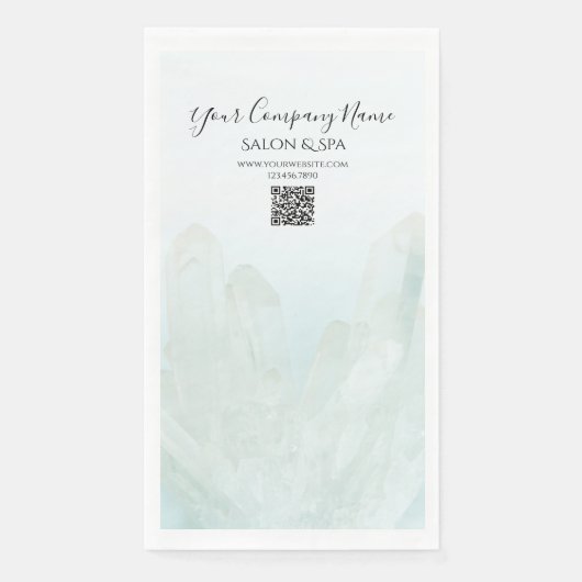 Ice Blue Crystals Salon Wellness-Center Paper Hand Serviette (Vorderseite)