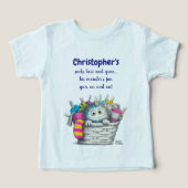 Ice Blue Funny Sock Monster (Design Vorderseite)