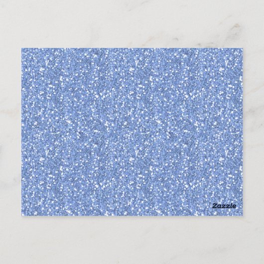 Ice Blue Glittery Snowflakes Tischnummer Card (Rückseite)