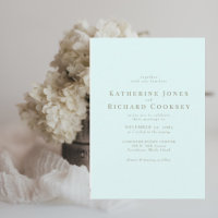 Ice Blue Gold Text Moderne keine Eltern Hochzeit