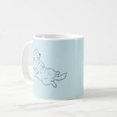 Ice Blue Golden Retriever Dog Mom Mug Kaffeetasse (Vorderseite Links)