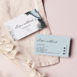 Ice Blue Gray Black Marble Hintergrund Social Medi Visitenkarte