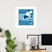 Ice Blue Hockey-Logo Poster (Heimbüro)