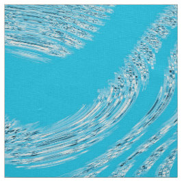 Ice Blue Ivory Linen Fabric Stoff