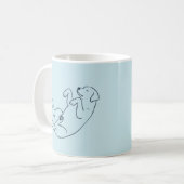 Ice Blue Labrador Dog Mom – Resting with My Dog Kaffeetasse (Vorderseite Links)