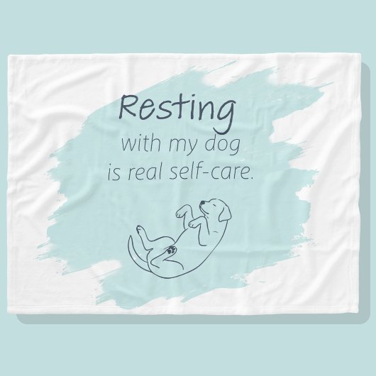 Ice Blue Labrador Retriever Dog Mom Self‑Care  Fleecedecke