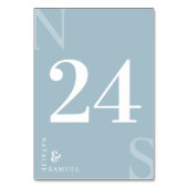 Ice Blue Minimalistisch & Elegant Einfache kühne I Tischnummer (Vorderseite)