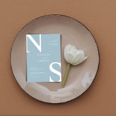 Ice Blue Minimalistisch & elegant kühne erste Hoch Einladung