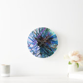 Ice Blue Monkey Puzzle Tree Runde Wanduhr (Zuhause)