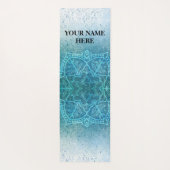 Ice Blue Natural Mandala Floral Yogamatte (Rückseite)