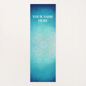 Ice Blue Natural Mandala Floral Yogamatte (Rückseite)