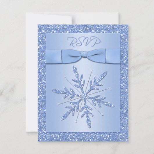 Ice Blue RSVP Card (NICHT mit Square Invite zu ver (Vorderseite)