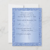 Ice Blue RSVP Card (NICHT mit Square Invite zu ver (Rückseite)