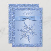 Ice Blue RSVP Card (NICHT mit Square Invite zu ver (Vorne/Hinten)