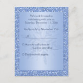 Ice Blue RSVP Card (NICHT mit Square Invite zu ver Karte (Rückseite)