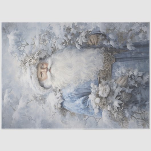Ice Blue Santa Seidenpapier (Vorderseite)