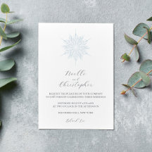 Ice Blue Snowflake Elegante Winterhochzeit