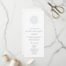 Ice Blue Snowflake Elegante Winterhochzeit
