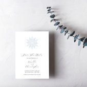Ice Blue Snowflake Elegante Winterhochzeit Save The Date
