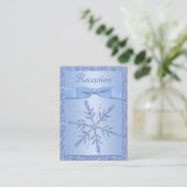 Ice Blue Snowflake Enclosure Card Begleitkarte (Stehend Vorderseite)