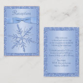Ice Blue Snowflake Enclosure Card Begleitkarte (Vorne/Hinten)