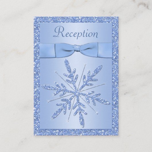Ice Blue Snowflake Enclosure Card Begleitkarte (Vorderseite)