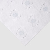 Ice Blue Snowflake Frohe Weihnachtsfamilie Name Seidenpapier (Ausschnitt)