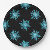 Ice Blue Snowflake Holiday Paper Teller (Vorderseite)