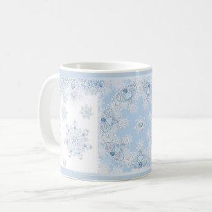 Ice Blue Snowflake Kaffeetasse