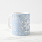 Ice Blue Snowflake Kaffeetasse (Vorderseite Links)