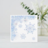 Ice Blue Snowflake Karte (Stehend Vorderseite)