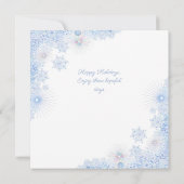 Ice Blue Snowflake Karte (Rückseite)