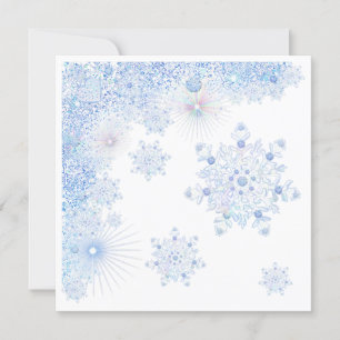 Ice Blue Snowflake Karte